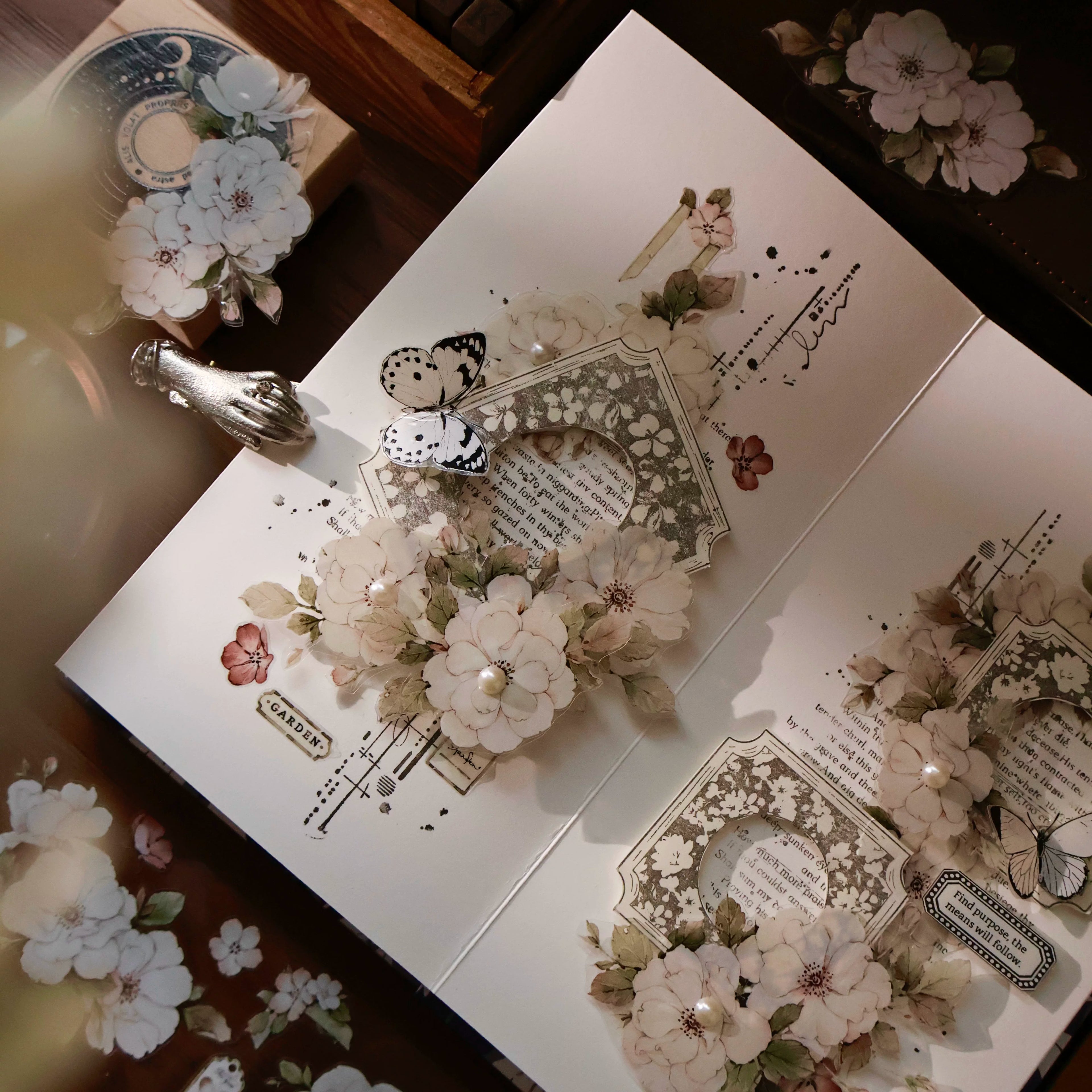 Floral Decorative Tape Rolls- Moonlight Eglantine