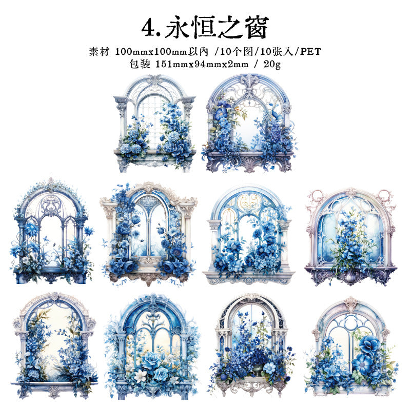 10 Pcs Windows PET Stickers XLHC