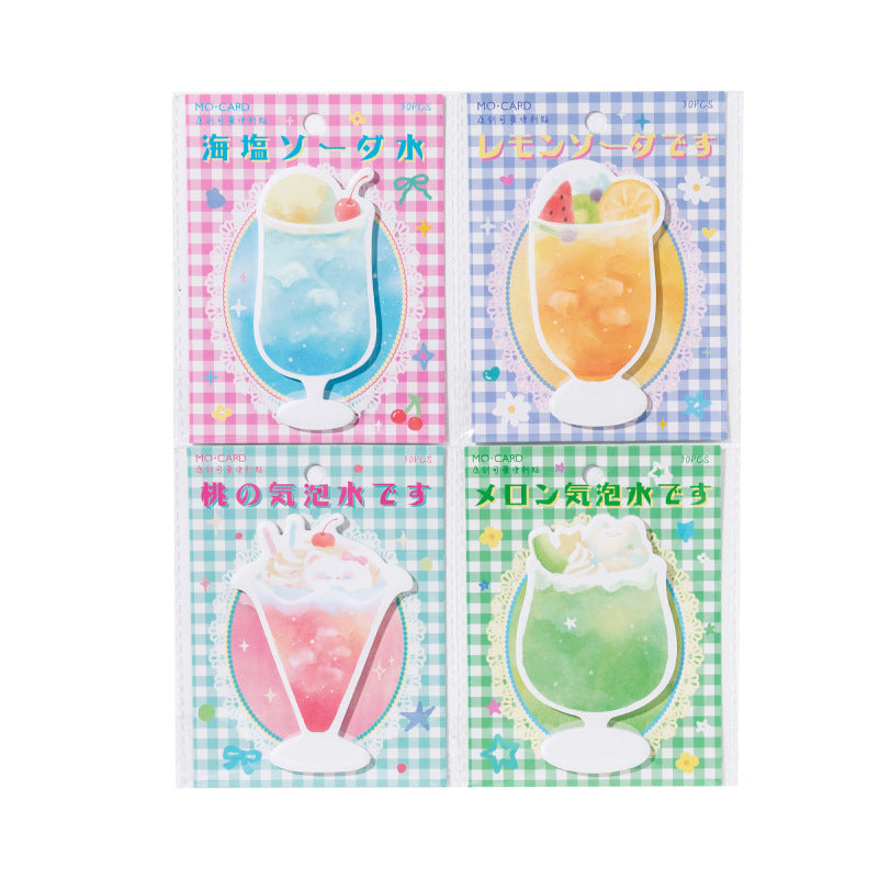 30 Pcs Drink Theme Sticky Note WHQCW