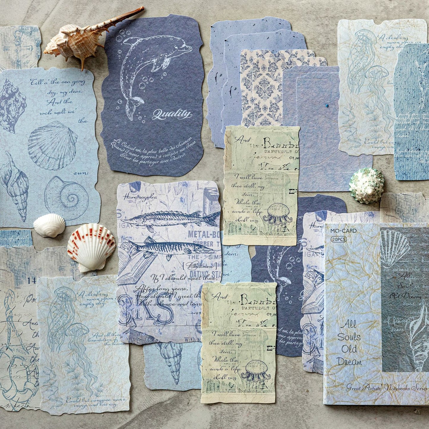 20 Pcs Vintage Junk Journal Paper DYSJ