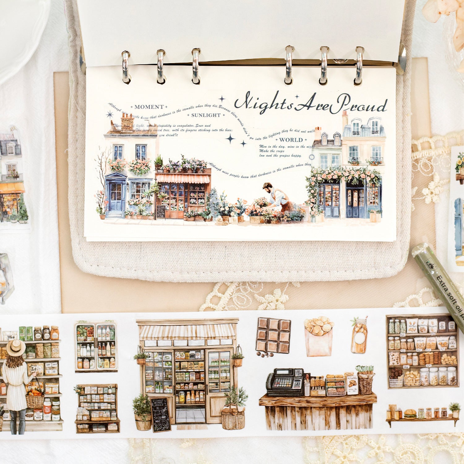 1 Roll Shop Store Washi Stickers Tape LSRC