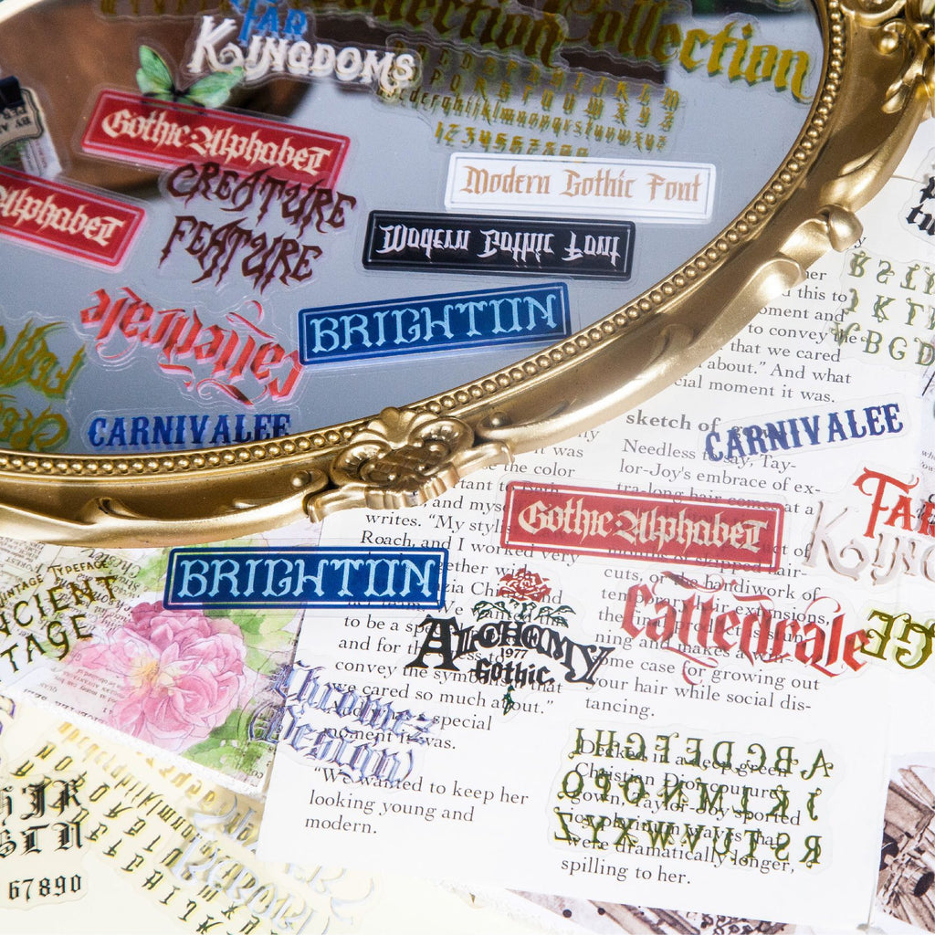 30 Pcs Transparent PET Word Stickers GTZM