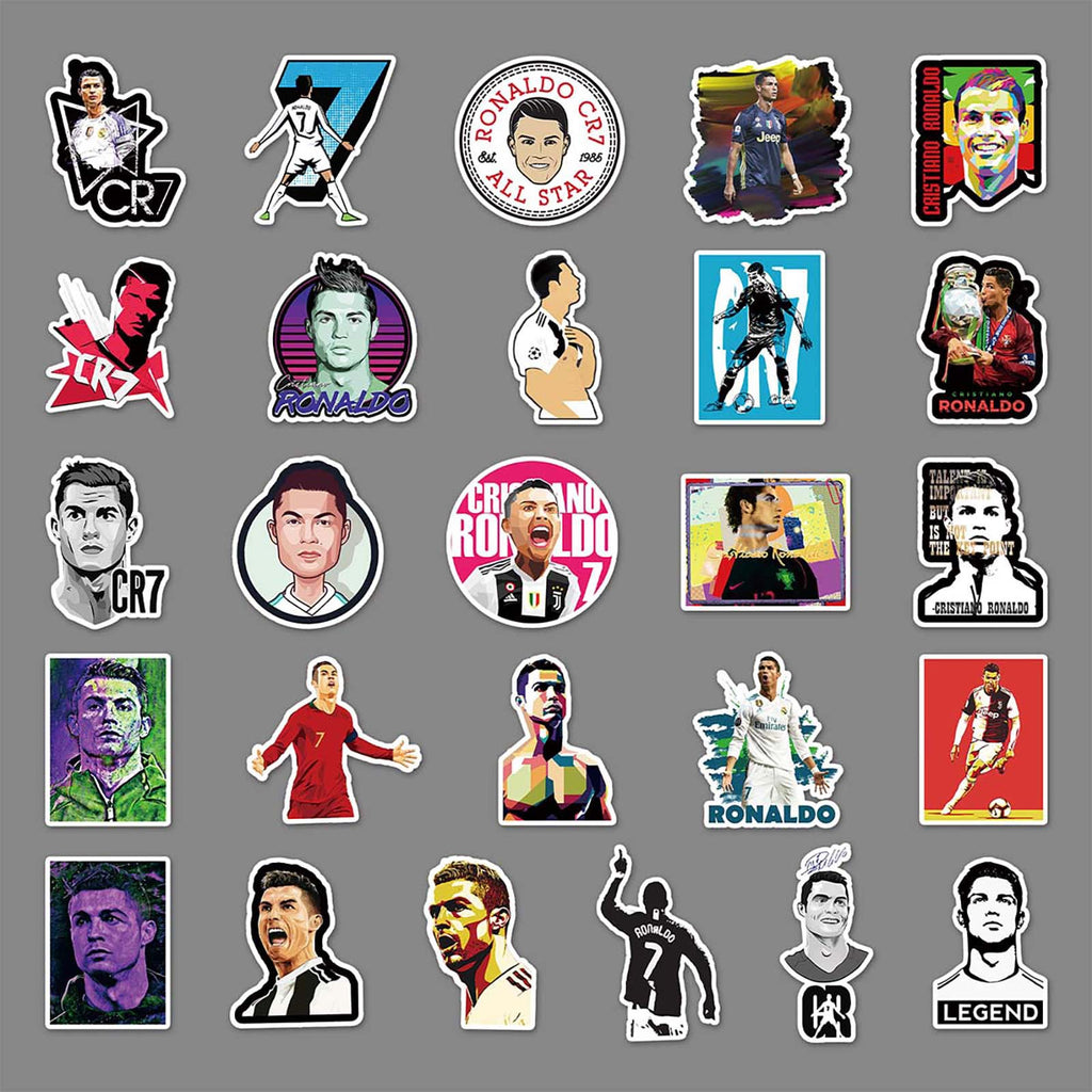 50Pcs Football Theme Waterproof Vinyl Stickers STY14