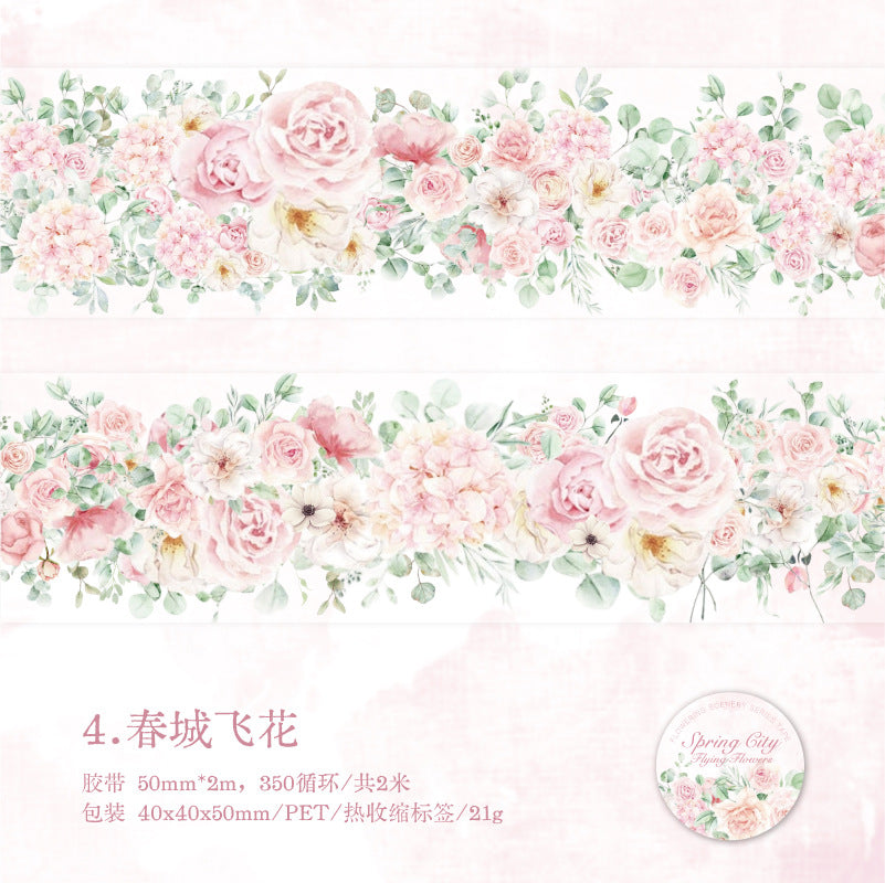 1 Roll Flowers PET Tape HKCJ