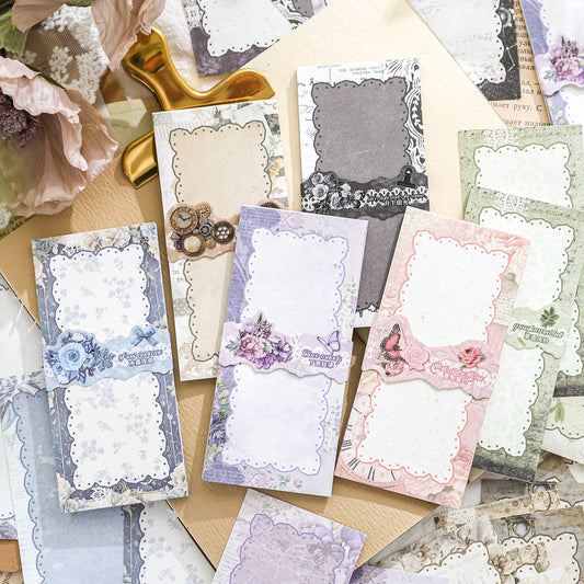 30 Pcs Vintage Lace Notepad Paper LSSZ