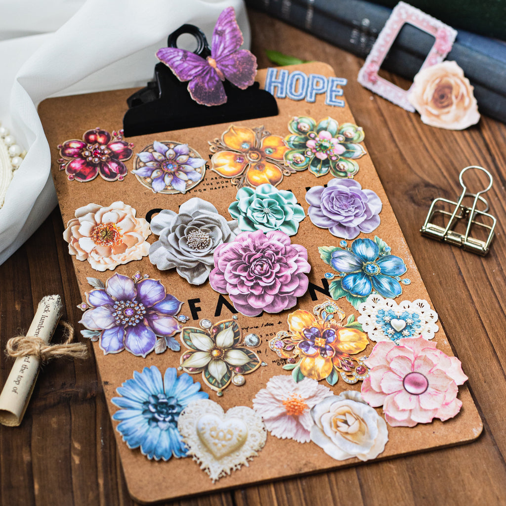 20 Pcs Flower Stickers HJDSZ