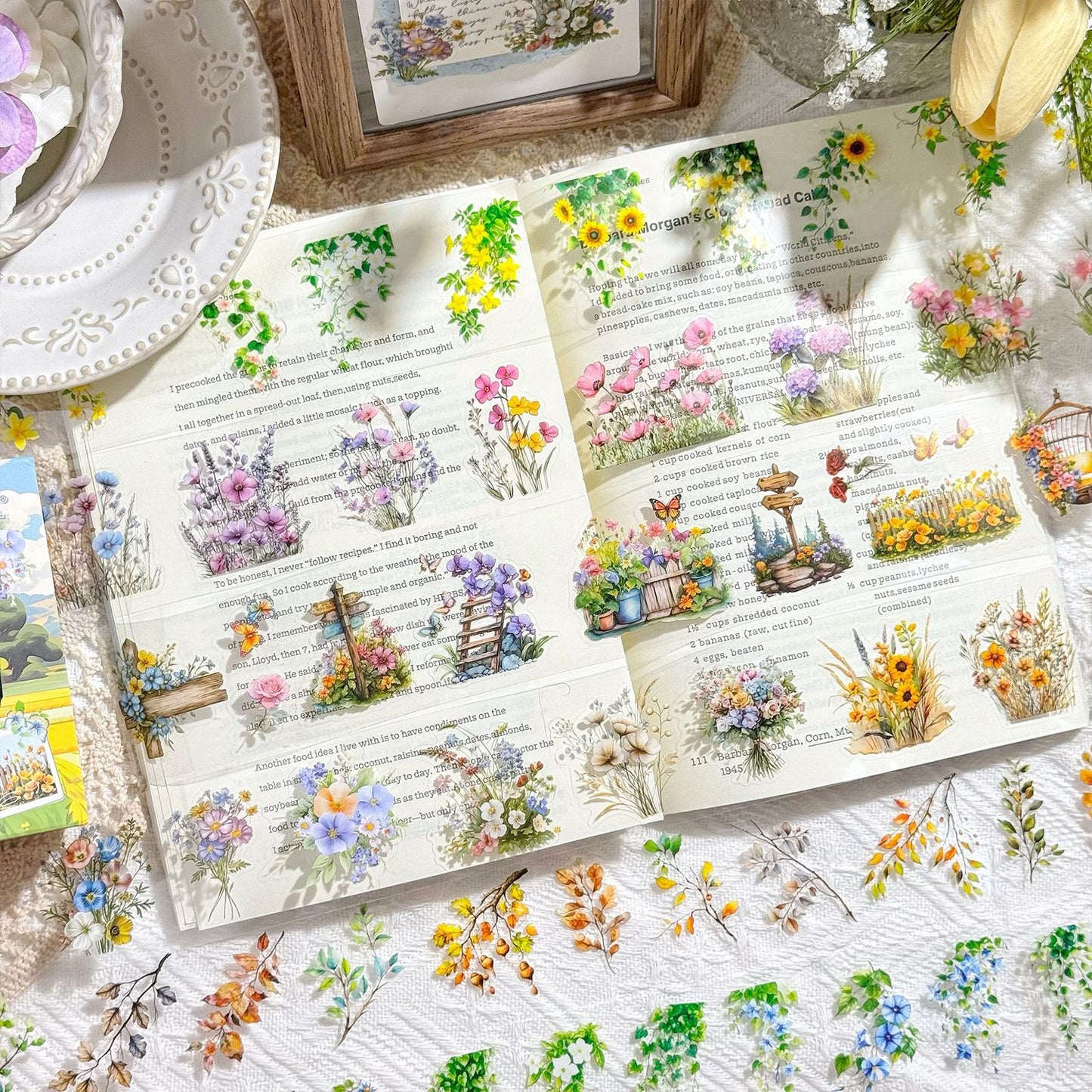 6 Rolls Flowers Vine PET Stickers Tapes Set CXHJ