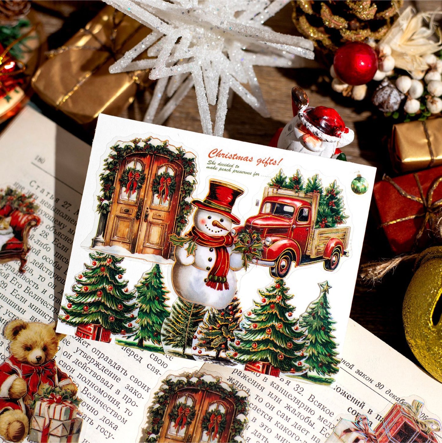 30 Pcs Christmas PET Stickers SDQMY