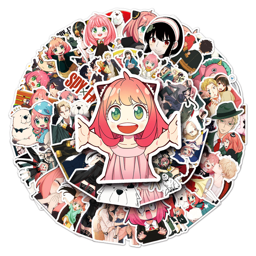 50 Pcs Vinyl Cartoon Girl Stickers GJJ584