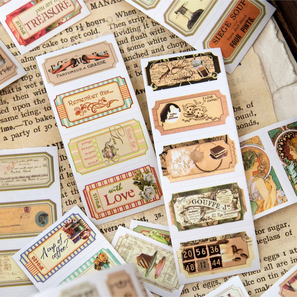1 Roll Retro Pre-cut Stickers Tape FGRC