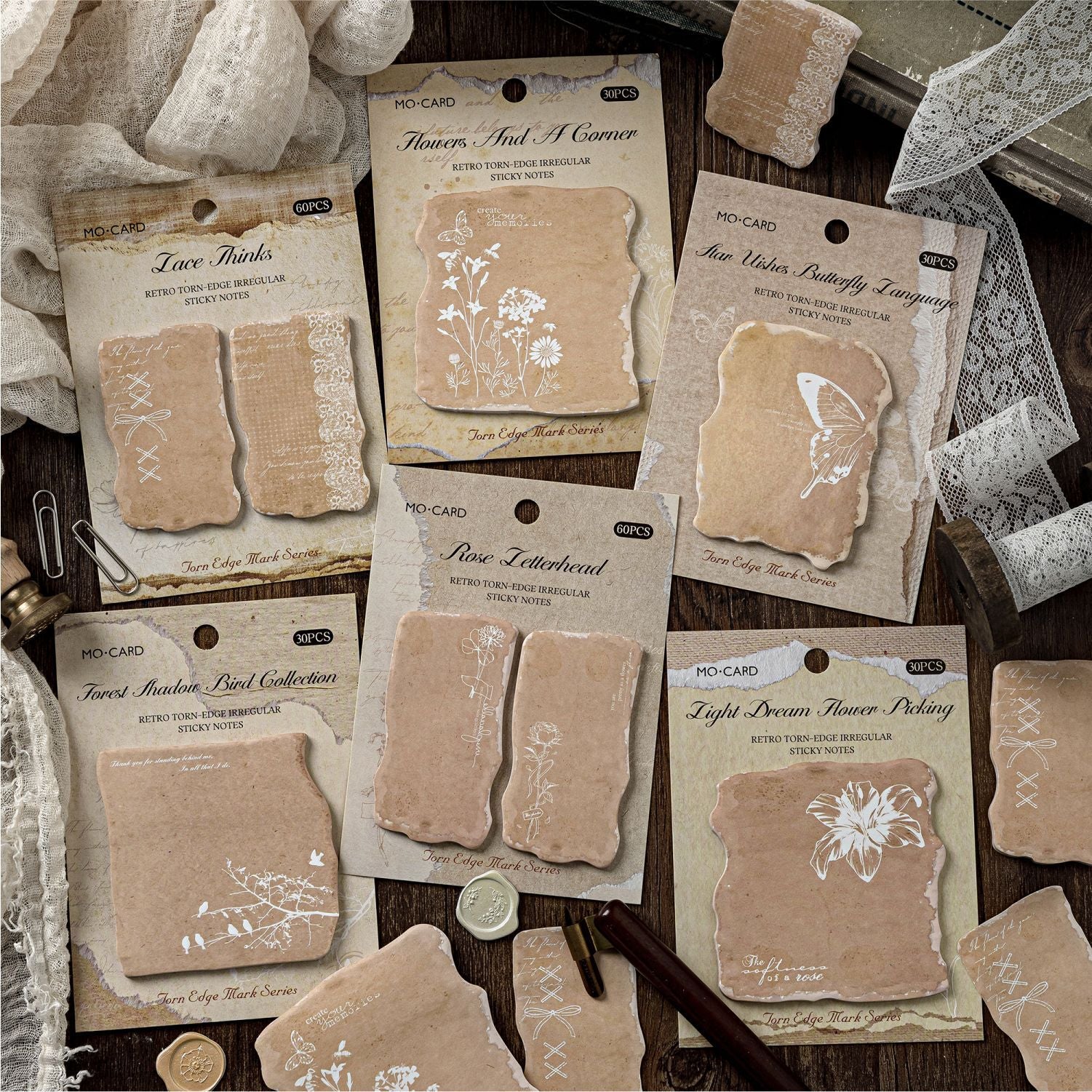 20 Pcs Floral Sticky Note Paper SBYJ