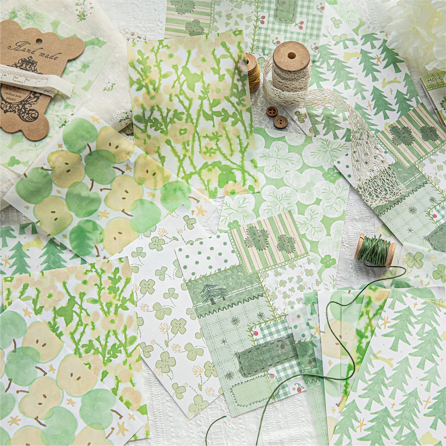 24 Pcs Floral Grid Basic Journal Paper SMZM