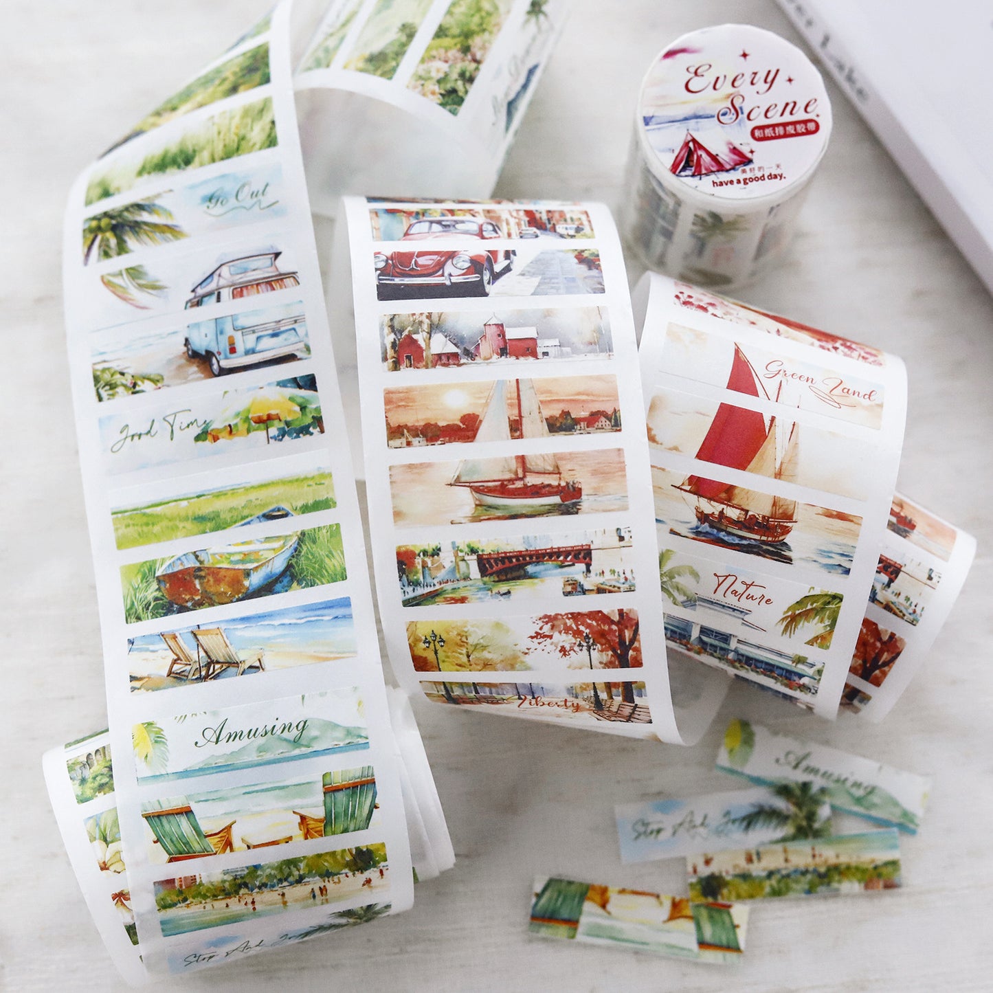 1 Roll Landscape Washi Sticker Tape MYDFJ