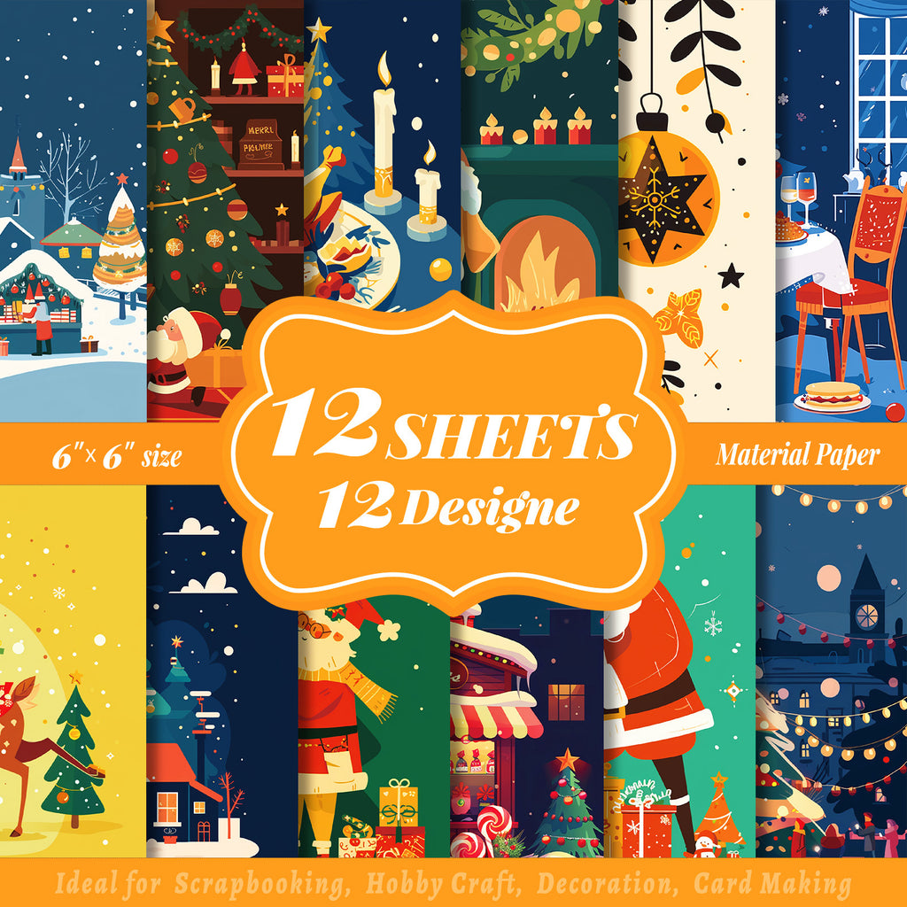 6 inch Christmas Eve Scrapbook Paper Pad PA203
