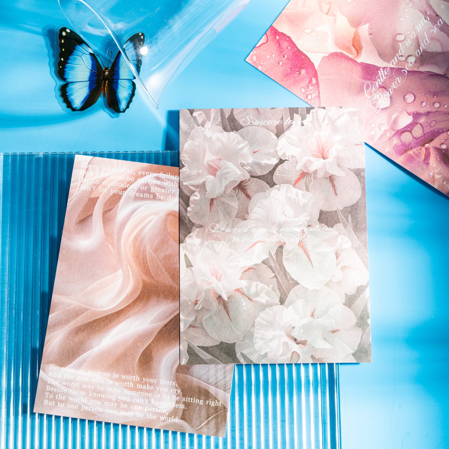 10 Sheets Texture PET Stickers and Paper SMHJ
