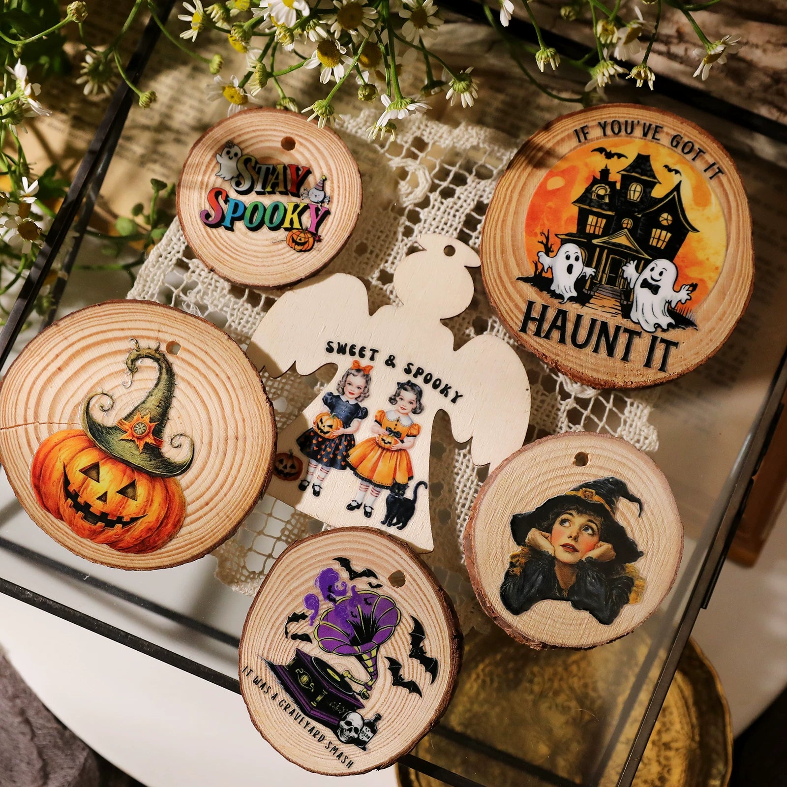 2 Sheets Waterproof Rub on Stickers - Halloween