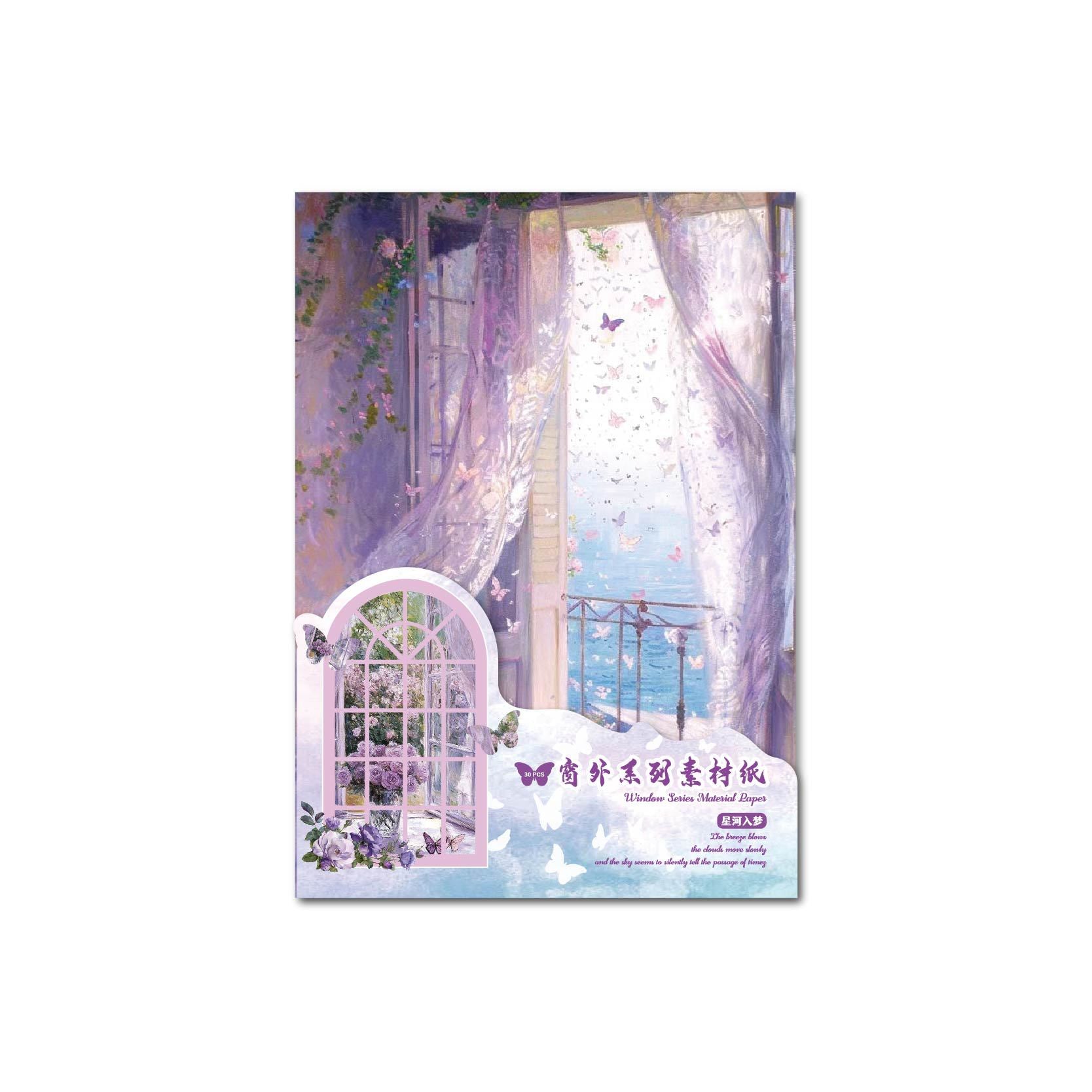 30 Pcs Window Theme Scrapbook Paper CWXL