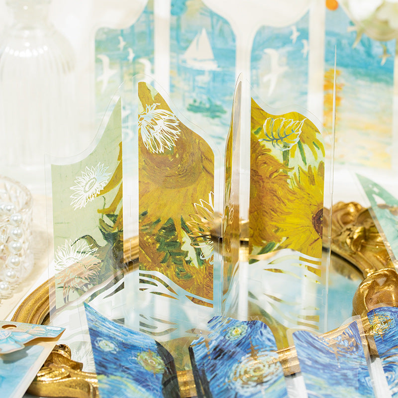 Foldable Oil Painting PVC Bookmark YHJM