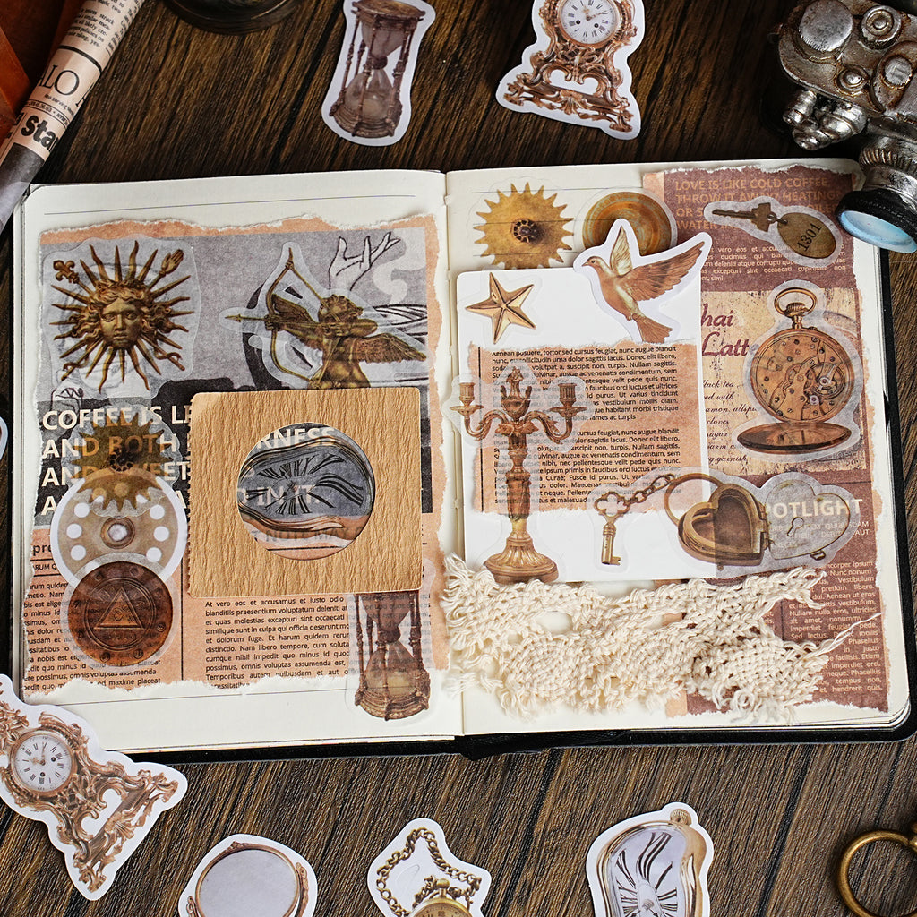 50 Pcs Vintage Gadgets Stickers LJMJ