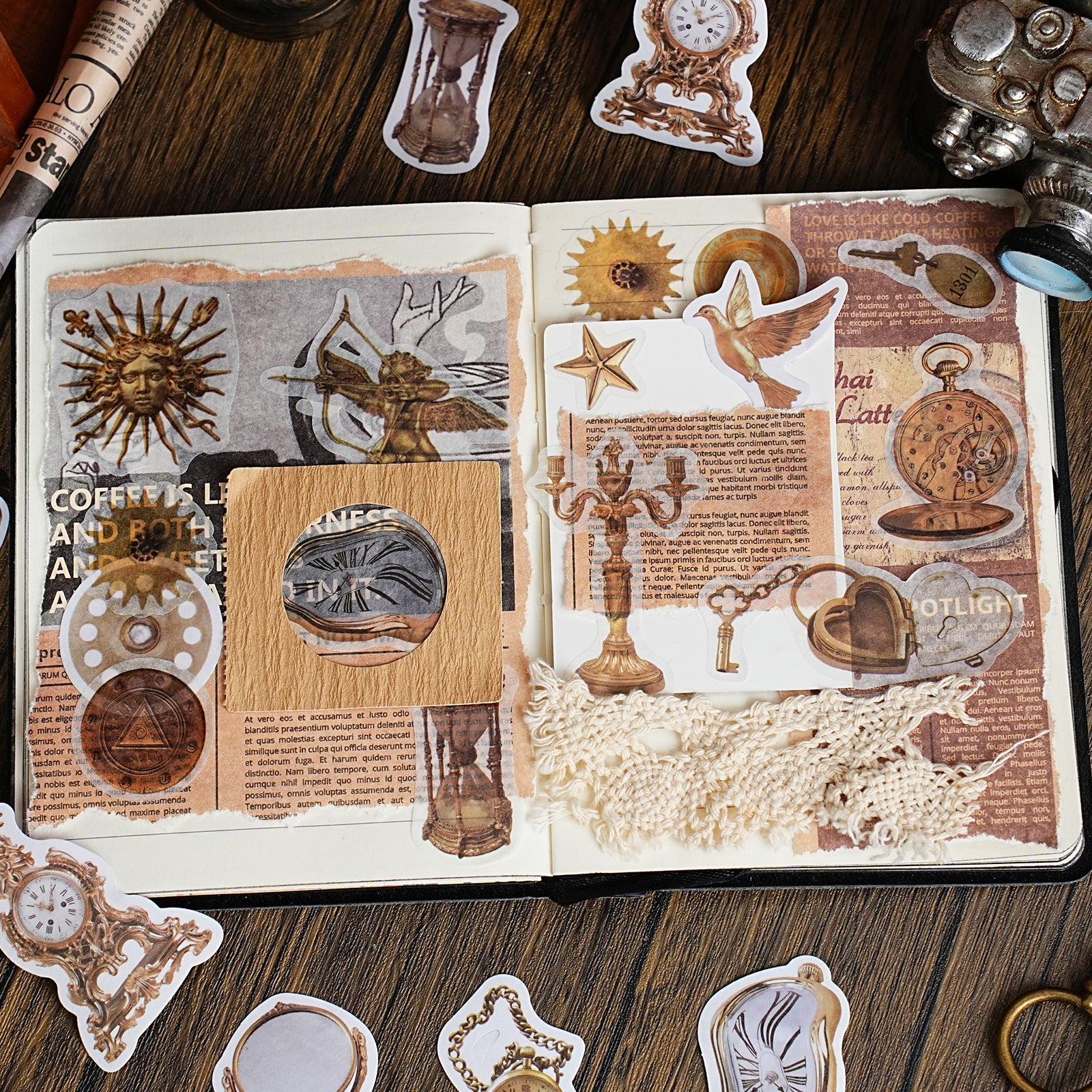 50 Pcs Vintage Gadgets Stickers LJMJ