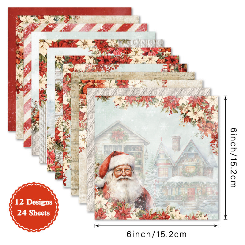 6 inch Christmas Scrapbook Paper Pad SKP562