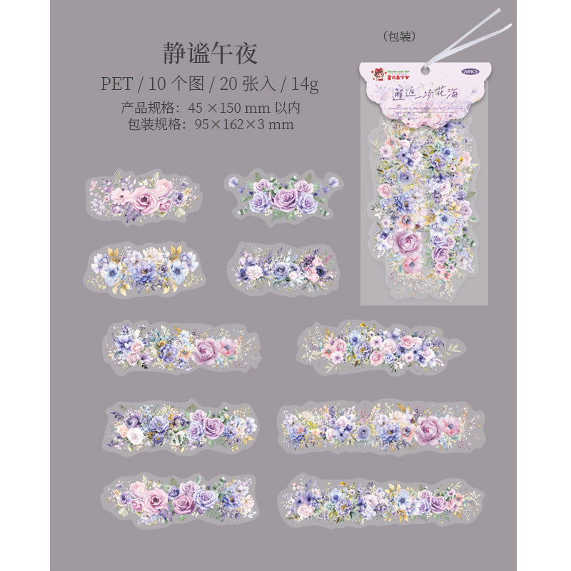 20-Pcs-Flowers-PET-Stickers-XHYCHH