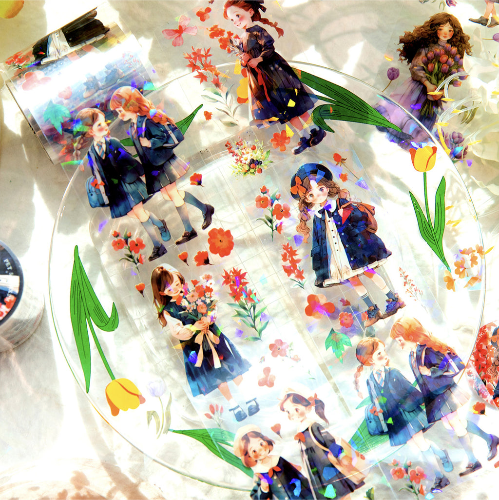 1 Roll Girl and Flowers PET Tape XHYN
