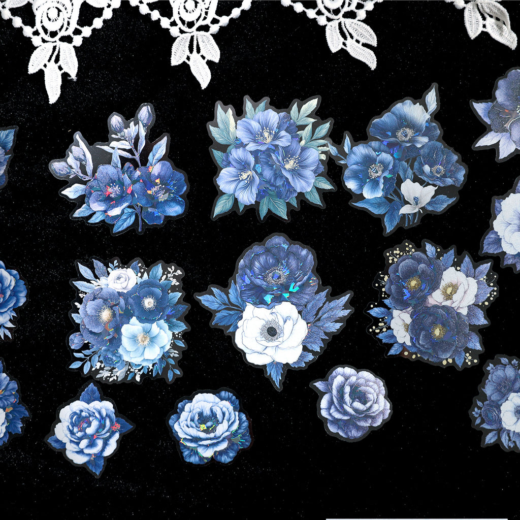15 Pcs Seasonal Flower PET Stickers SJFH