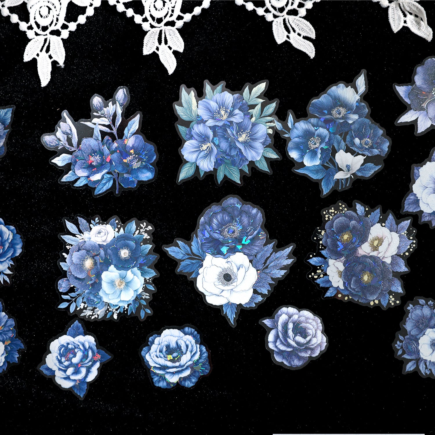 15 Pcs Seasonal Flower PET Stickers SJFH