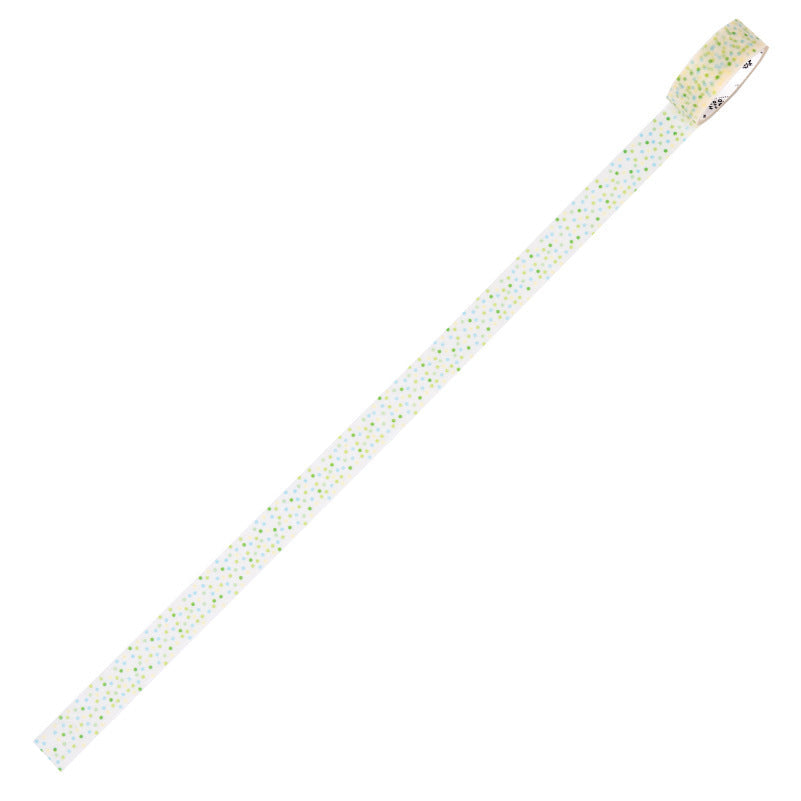 Polka Dots Glitter Translucent Vellum Tape - Blue Grid