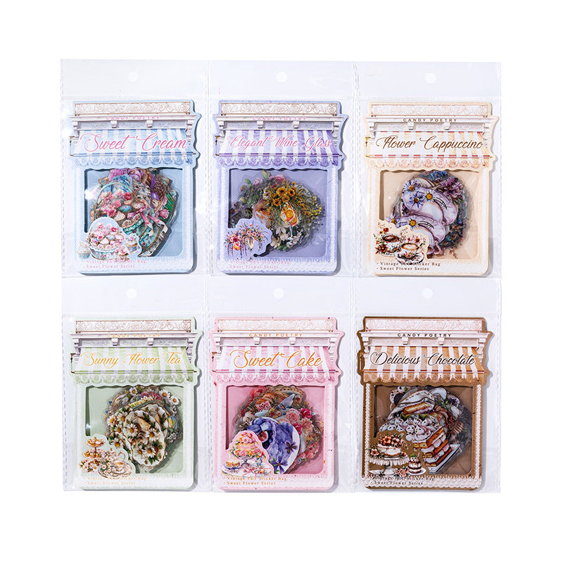 40 Pcs Crean Dessert PET Stickers TMHY