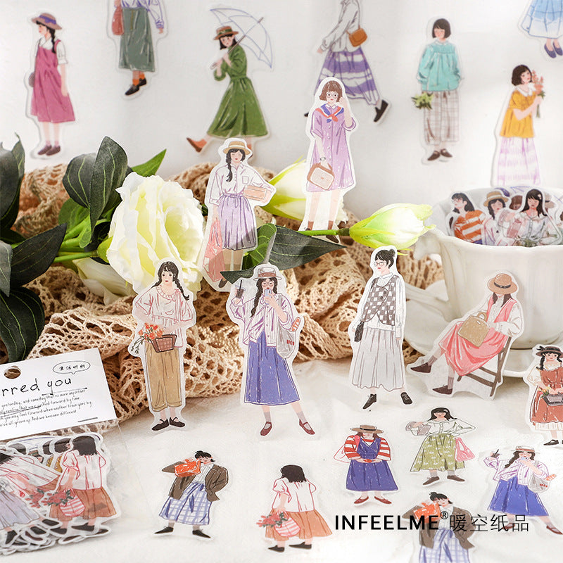 Pianai Washi Girl Stickers