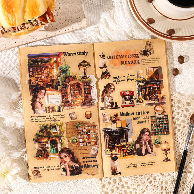 8 Sheets Journal PET Stickers XTXB
