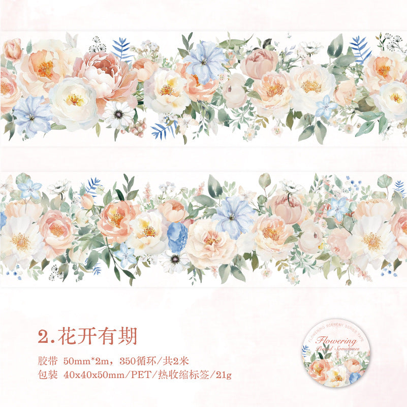 1 Roll Flowers PET Tape HKCJ