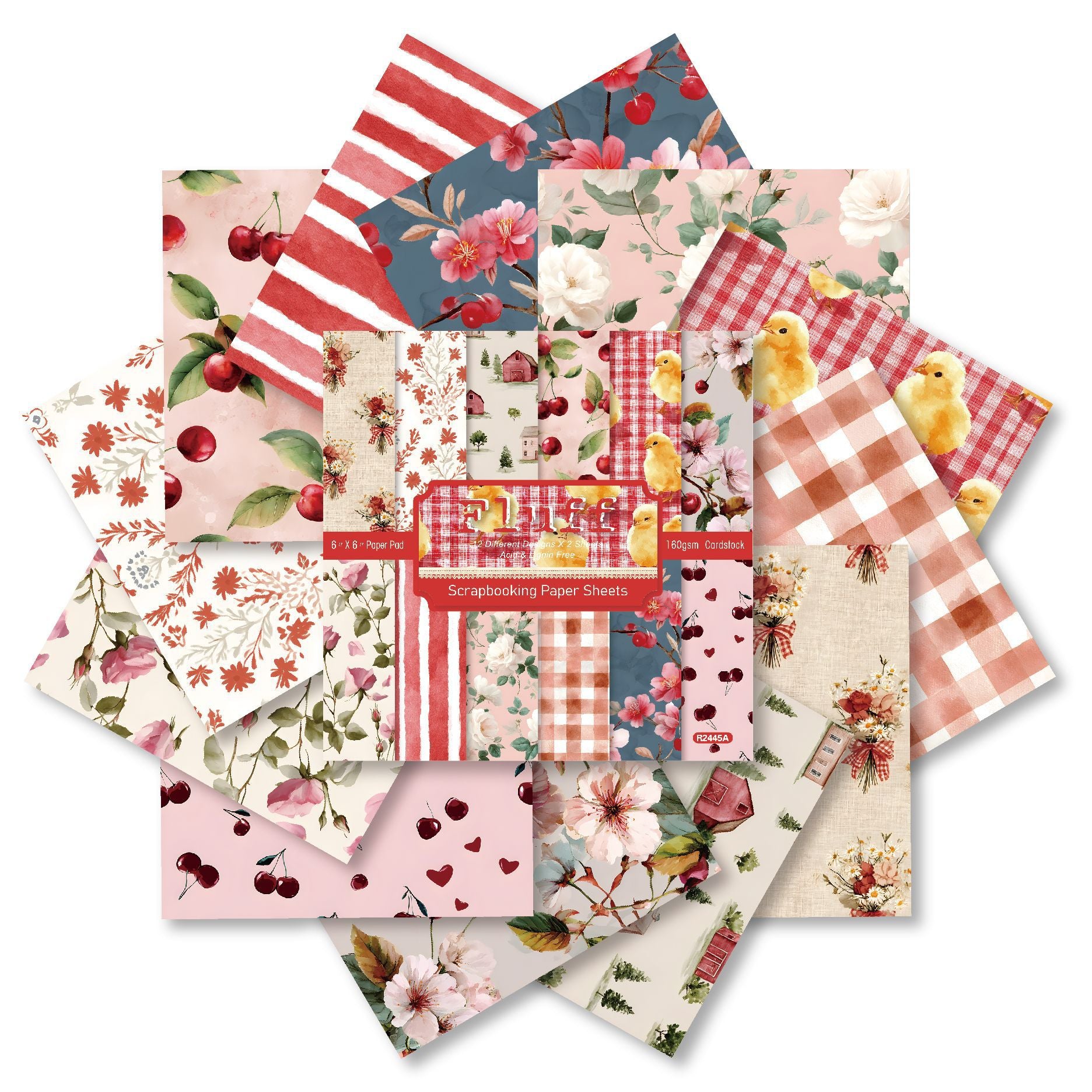 6 inch Fluff Scrapbook Paper Pad SKP445