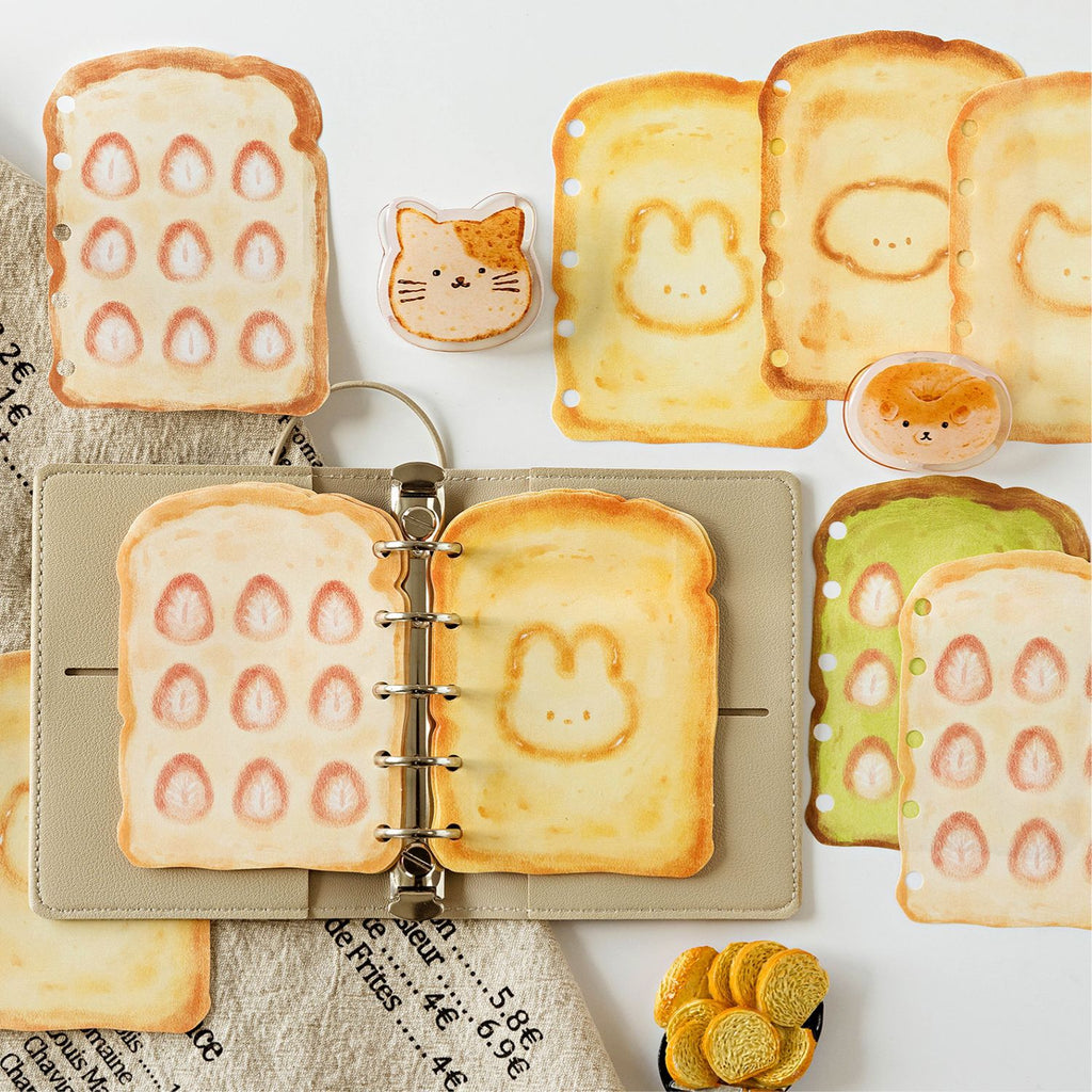 30 Pcs Toast Bread Notepad KLFJ
