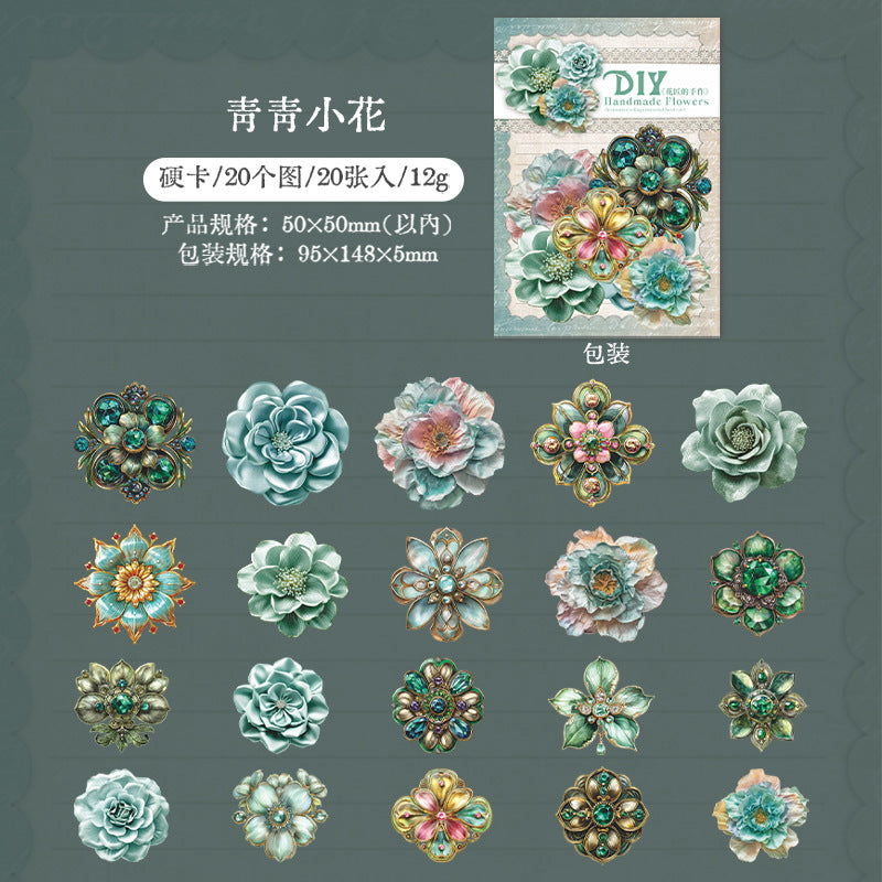 20 Pcs Flower Stickers HJDSZ