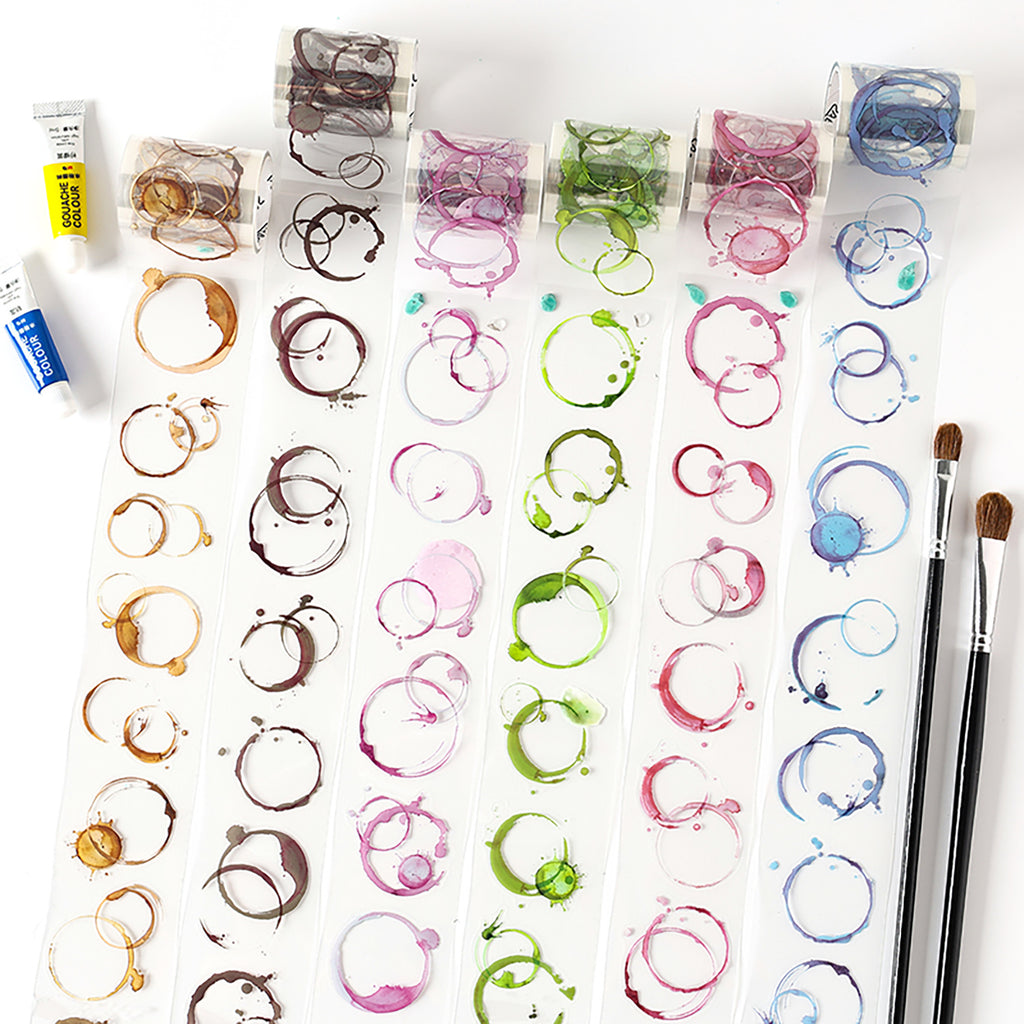 6 Rolls Bubble Theme PET Stickers Tapes SSHP