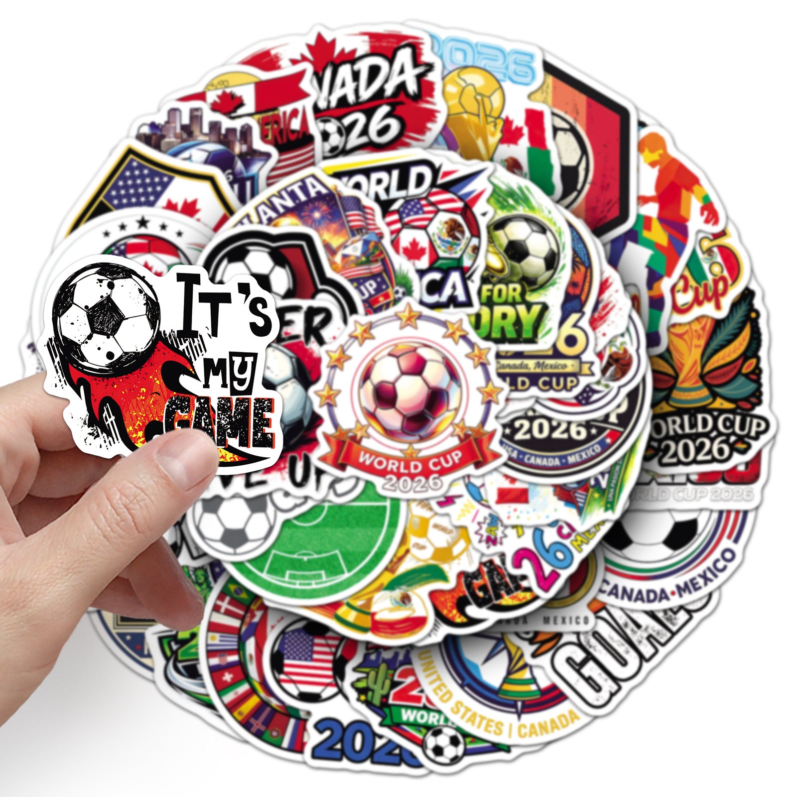 50Pcs Football Theme Waterproof Vinyl Stickers STY04