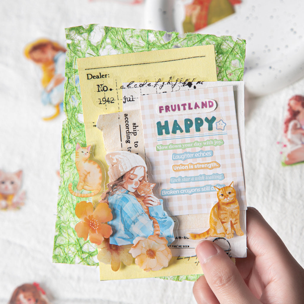 15 Pcs Pet Girl PET Stickers TDCW