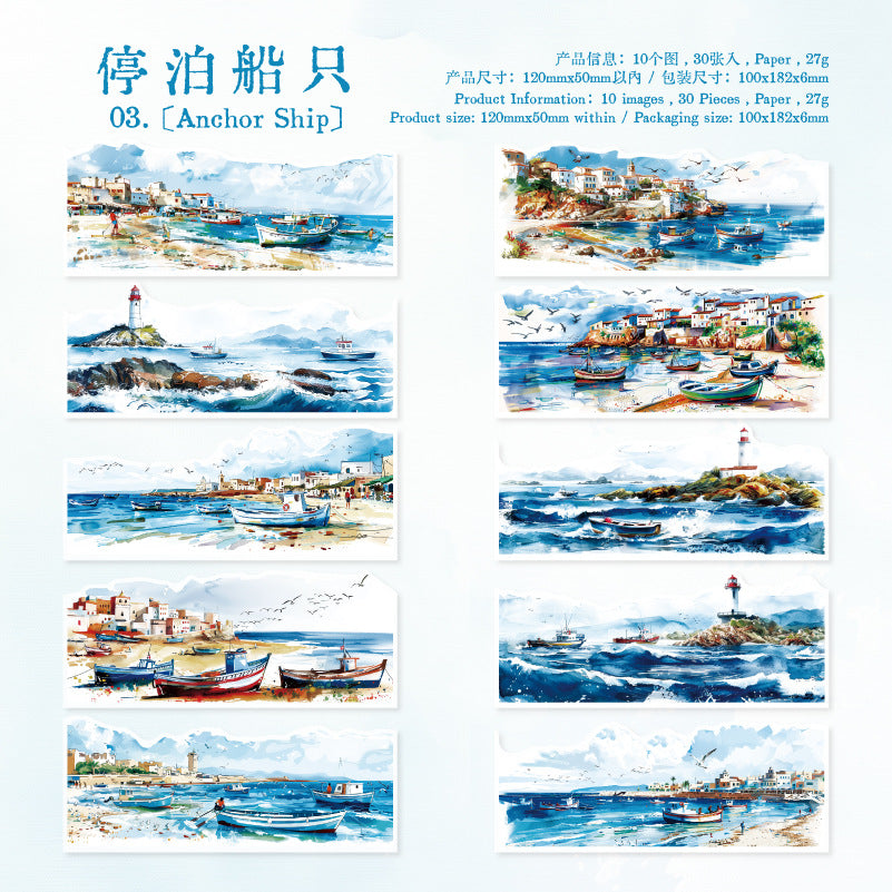 30 Pcs Landscape Stickers YZRYY