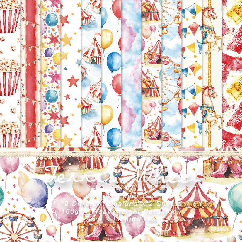 6 inch Amusement Park Scrapbook Paper Pad SKP466