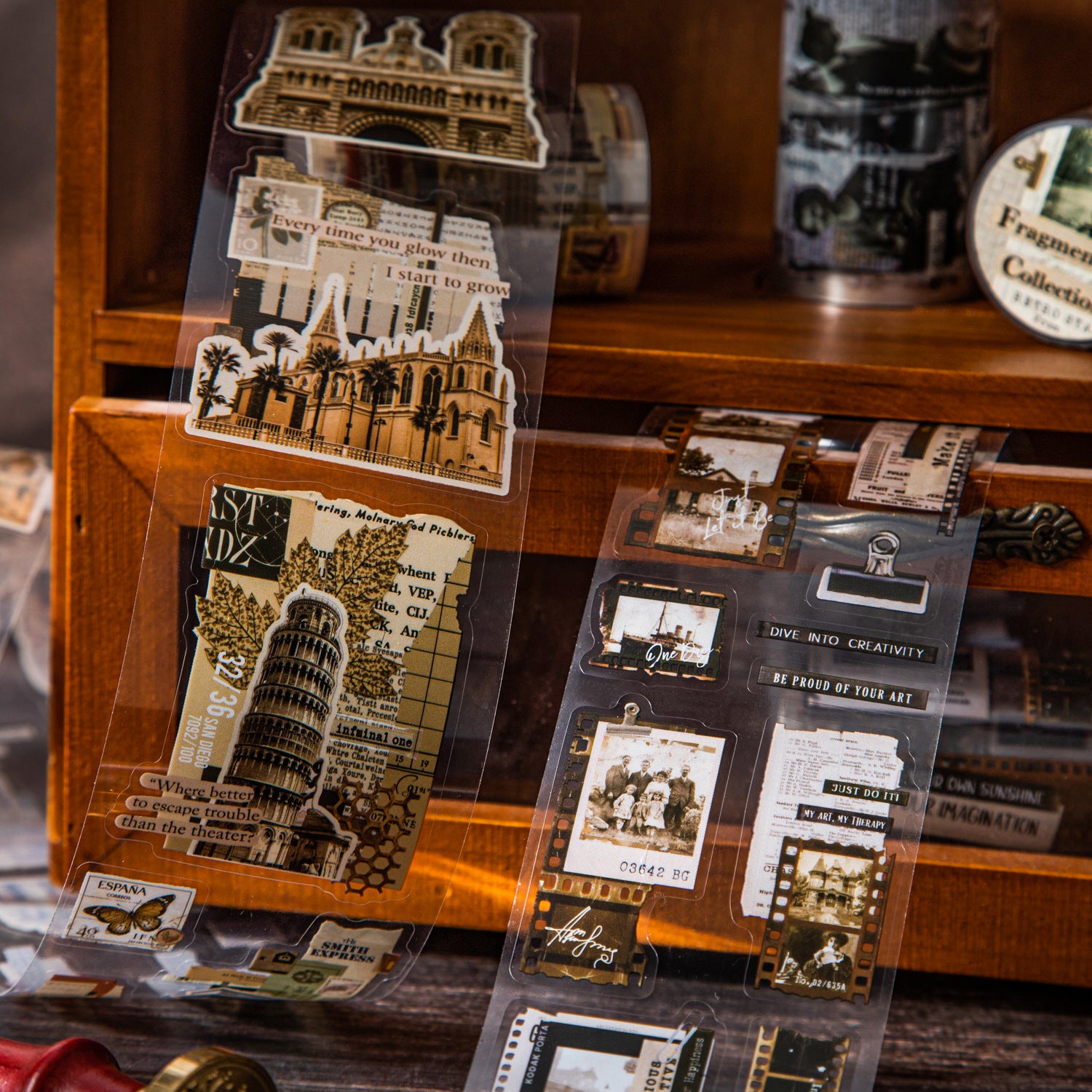 1 Roll Vintage Junk Journal Stickers Tape SPSJ