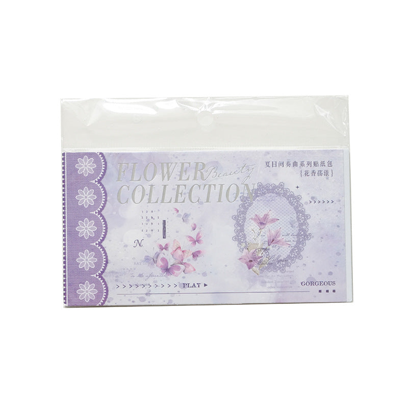 12 Sheets Die-cut Washi and PET Stickers Book XRJZQ