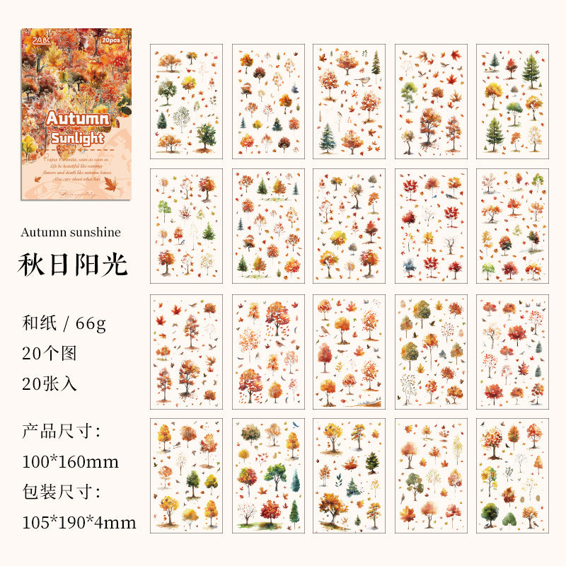 20 Sheets Die-cut Flower Washi Stickers Book FHYX