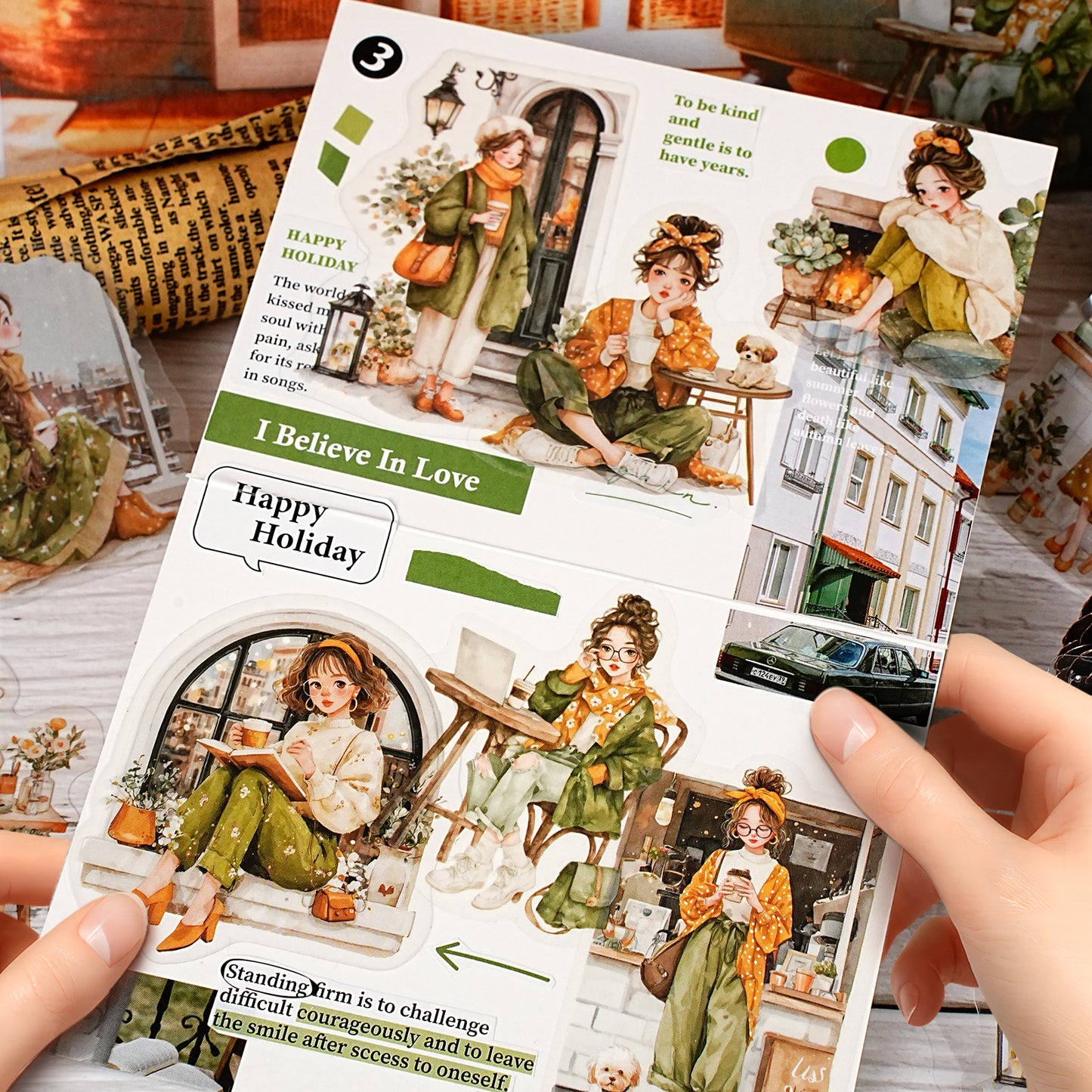 20 Pcs Girl Lifestyle PET Stickers SNCA