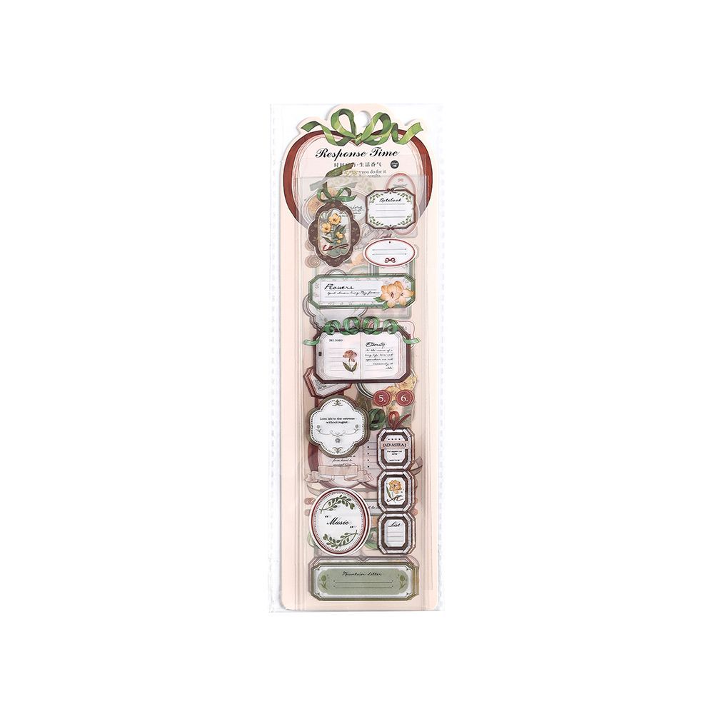6 Pcs Vintage PET Stickers SJYD
