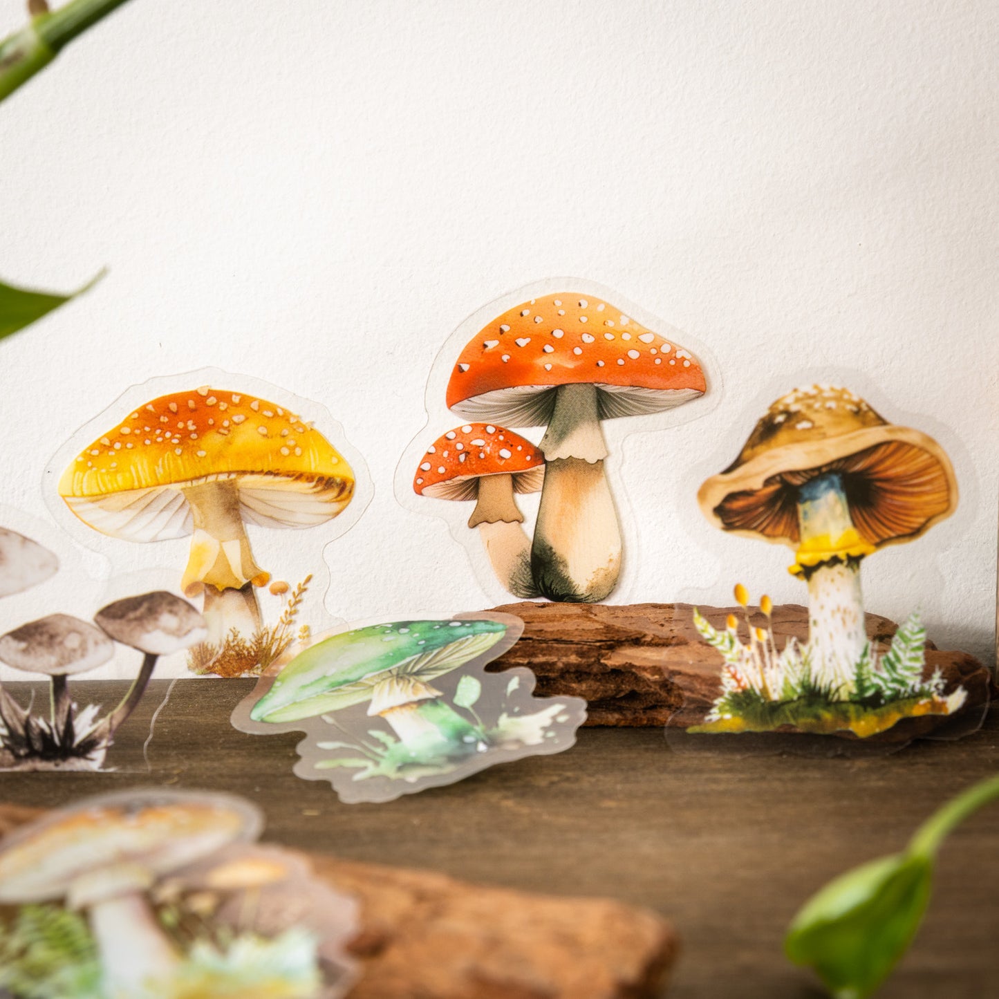 20 Pcs PET Mushroom Stickers MGSCJ