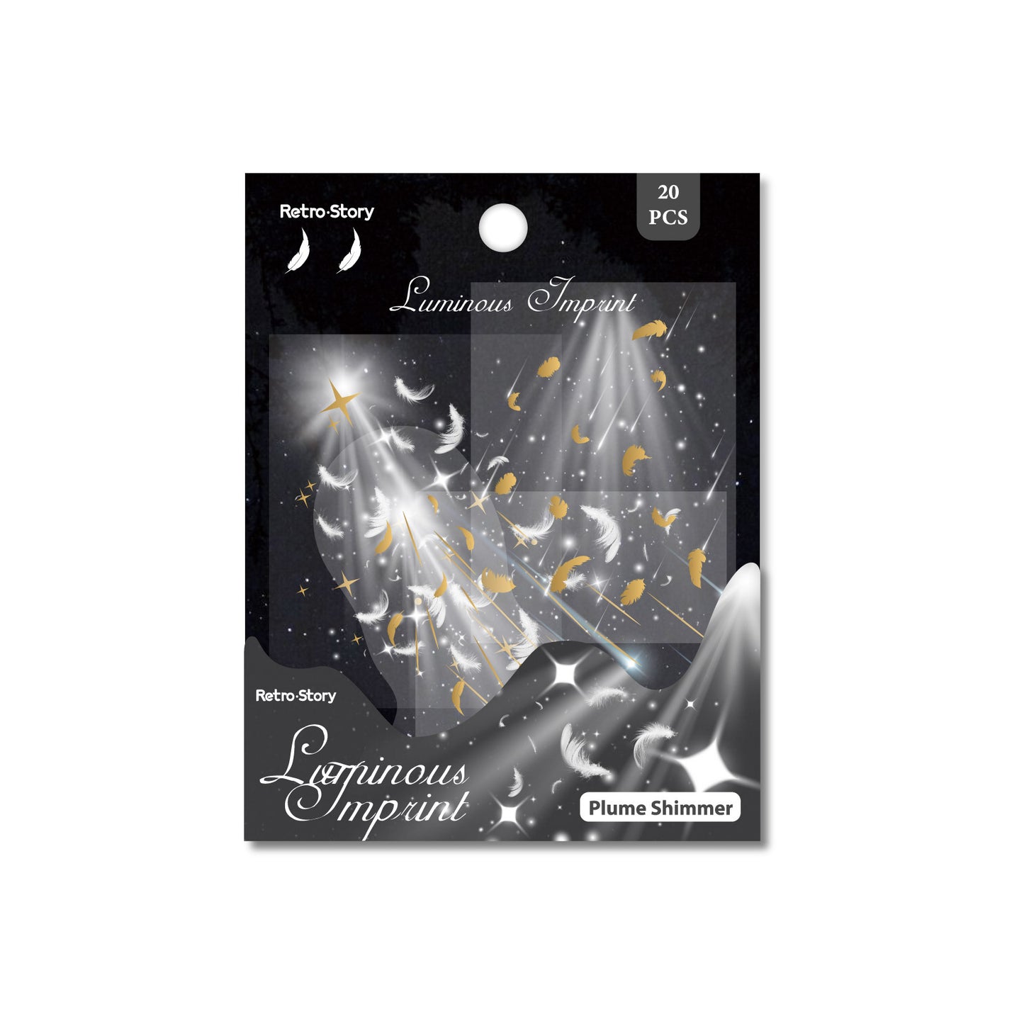 20 Pcs Fantasy Light PET Stickers HGFJ