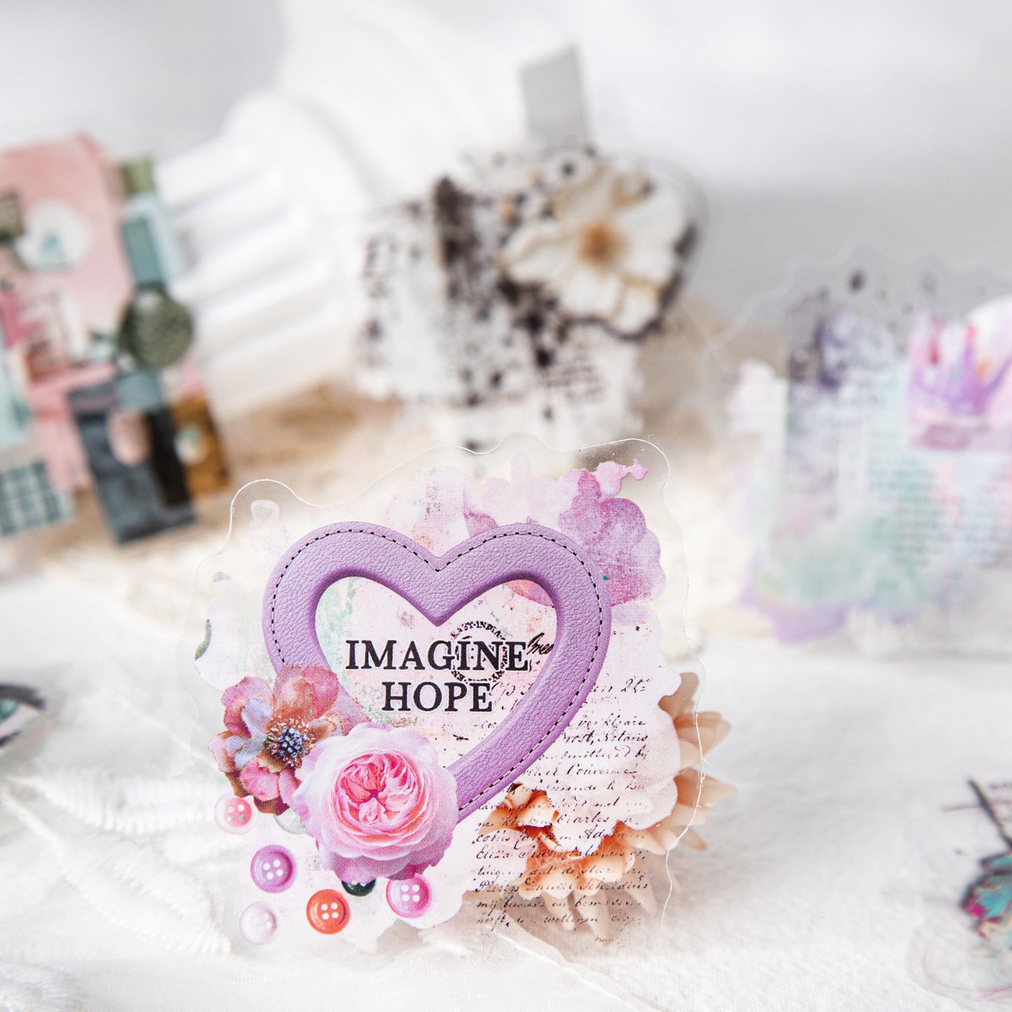 15 Pcs Vintage Collage PET Stickers LSRJ